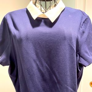 BROOKS BROTHERS POLO WITH CUTE COLLAR AND ZIP BACK🌺🌺🌺🌺🌺🌺🌺🌺🌺🌺🌺🌺🌺🌺🌺